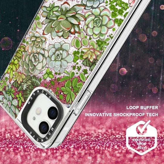 Succulent Glitter Phone Case - iPhone 12 Case - MOSNOVO