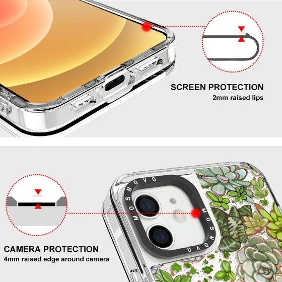 Succulent Glitter Phone Case - iPhone 12 Case - MOSNOVO
