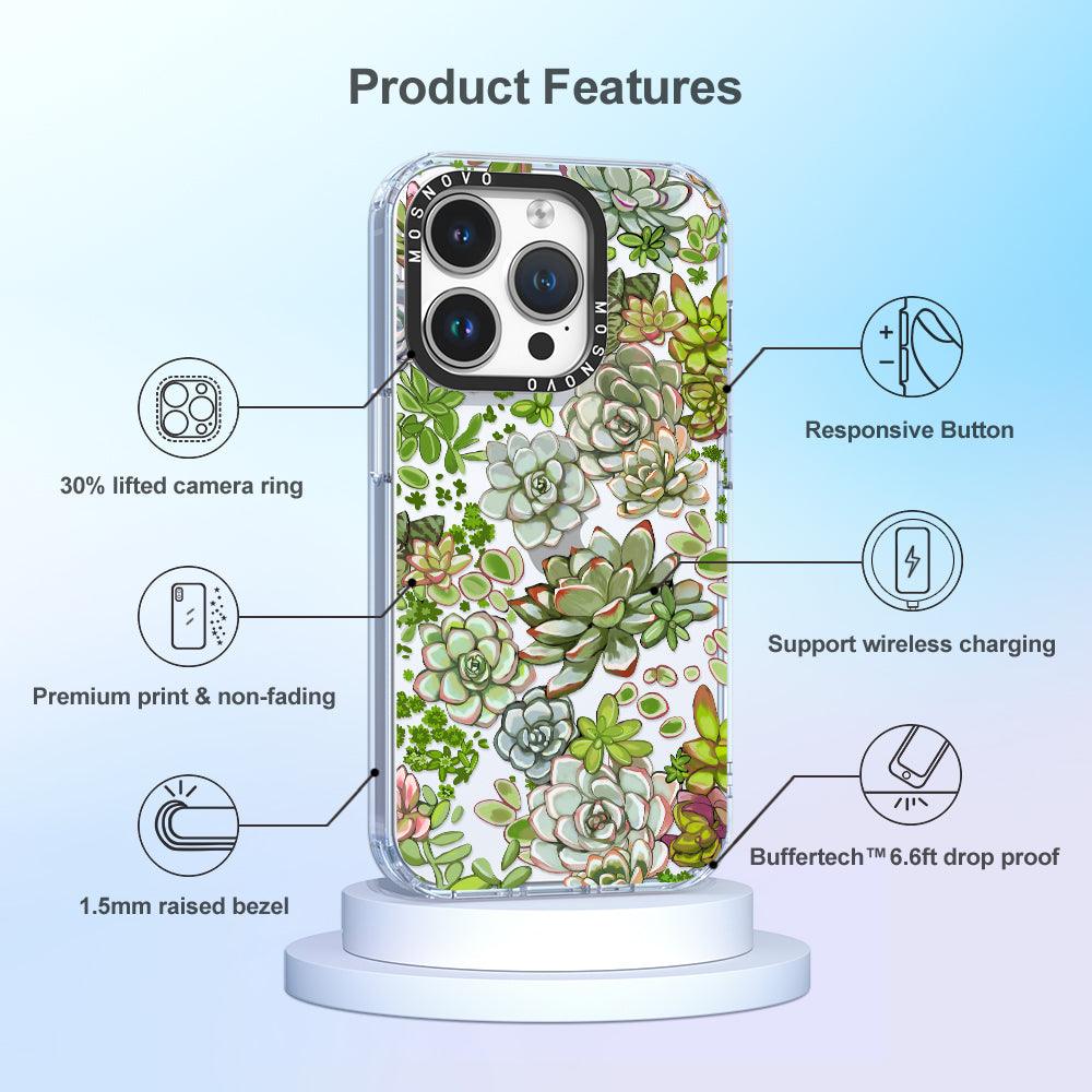 Succulent Phone Case - iPhone 14 Pro Case - MOSNOVO