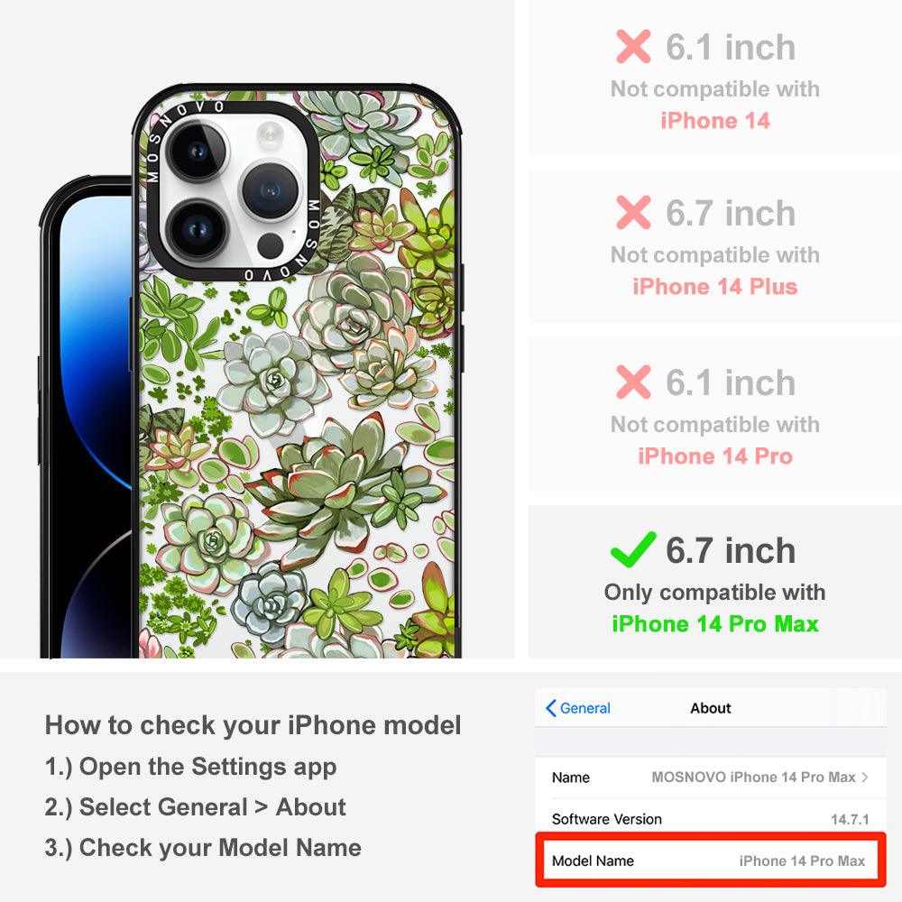 Succulent Phone Case - iPhone 14 Pro Max Case - MOSNOVO