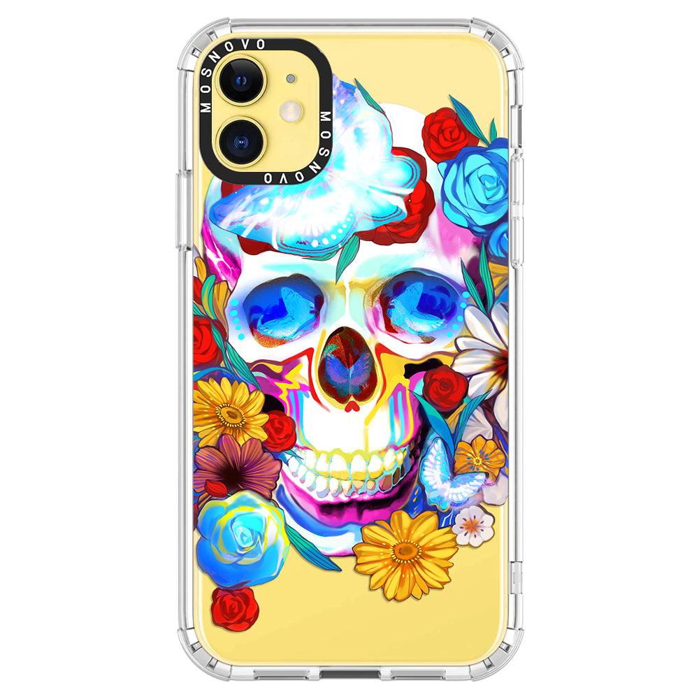 Neon Skull Phone Case - iPhone 11 Case - MOSNOVO