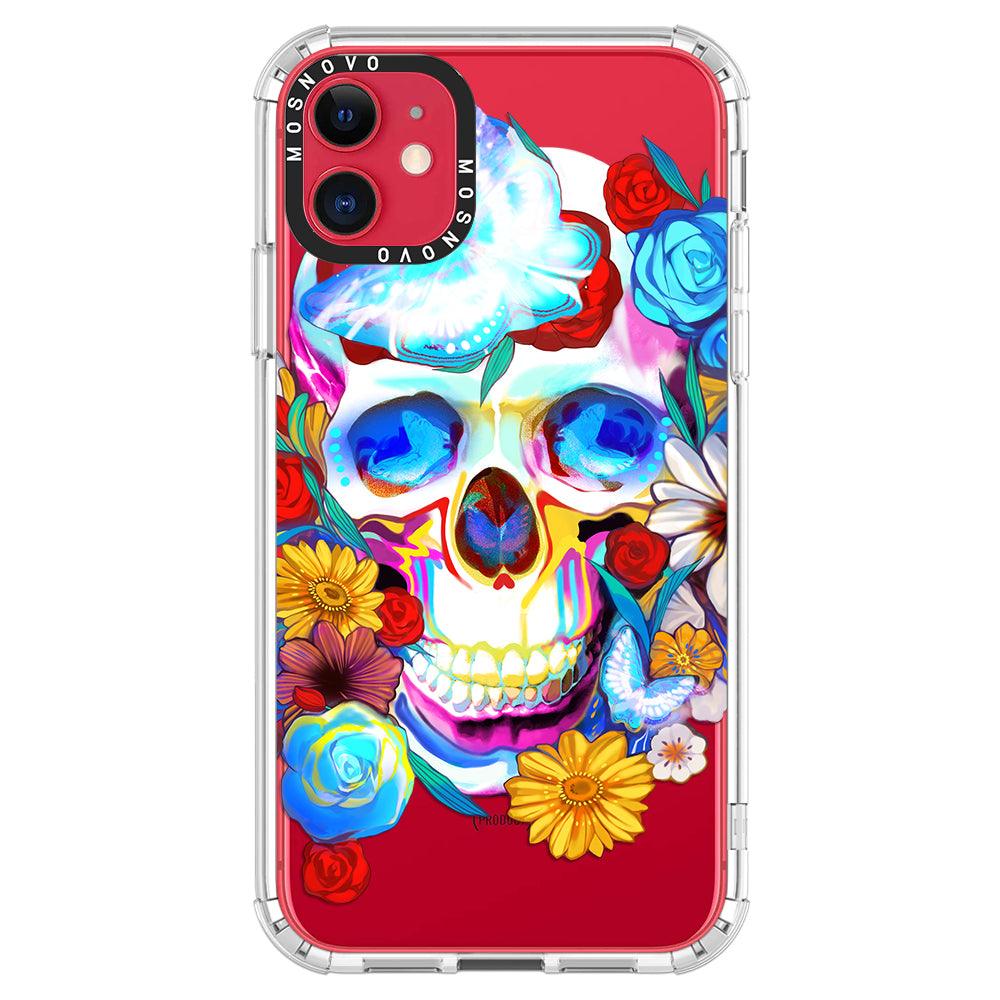 Neon Skull Phone Case - iPhone 11 Case - MOSNOVO