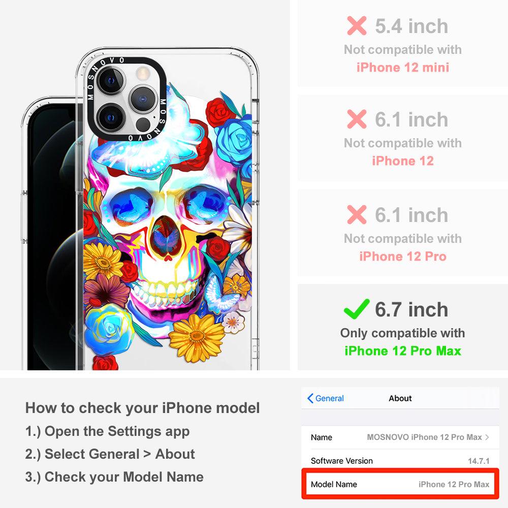 Neon Skull Phone Case - iPhone 12 Pro Max Case - MOSNOVO