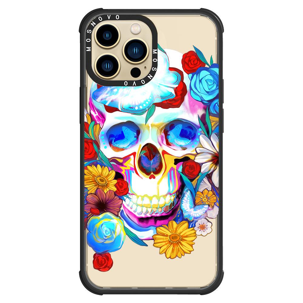 Neon Skull Phone Case - iPhone 13 Pro Max Case - MOSNOVO