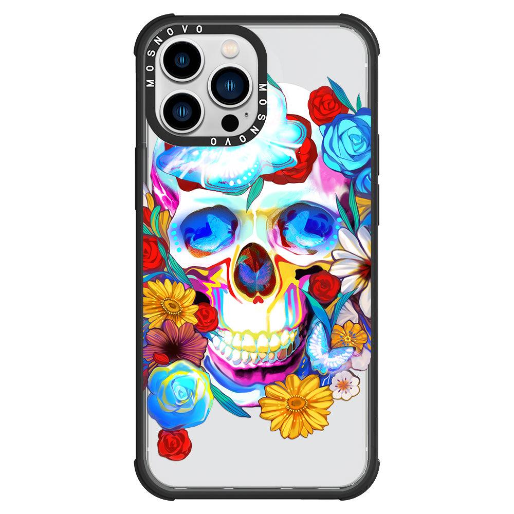 Neon Skull Phone Case - iPhone 13 Pro Max Case - MOSNOVO