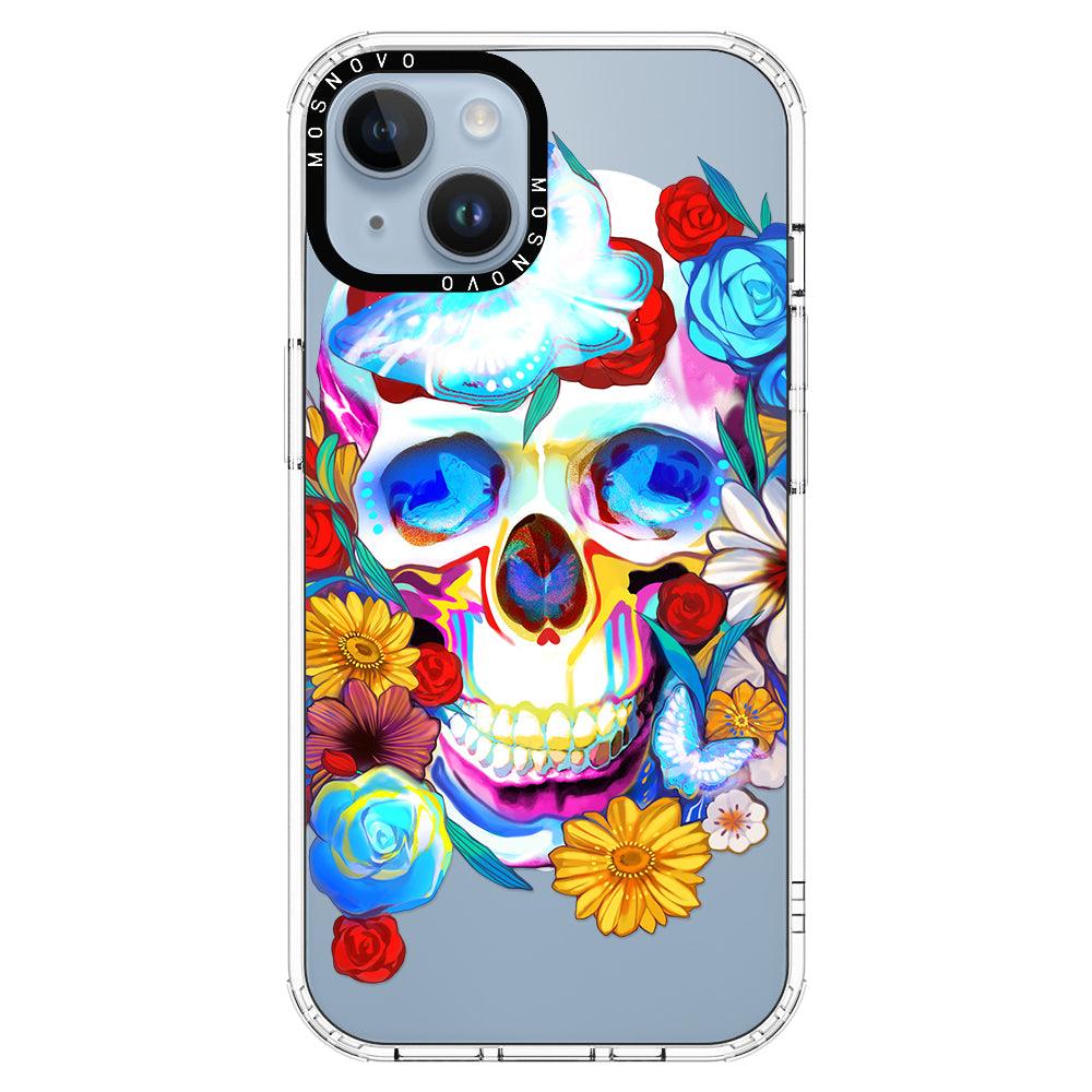 Neon Skull Phone Case - iPhone 14 Plus Case - MOSNOVO