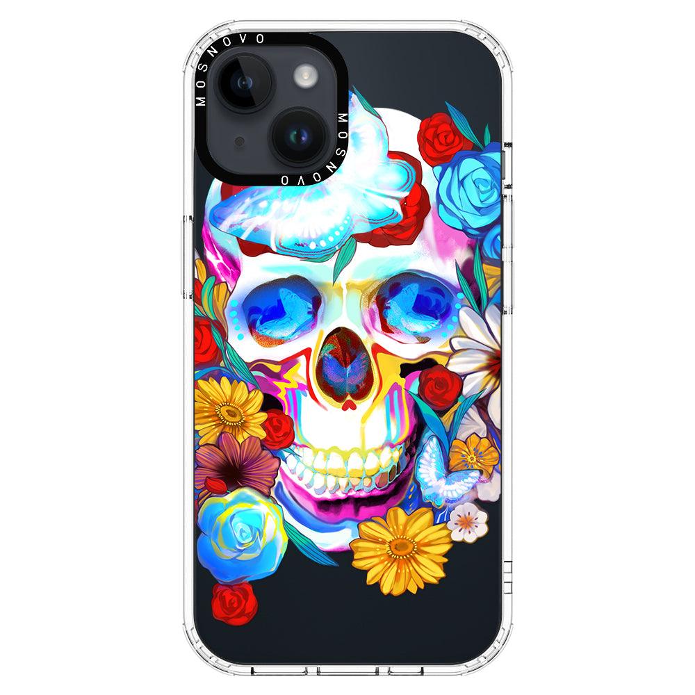 Neon Skull Phone Case - iPhone 14 Plus Case - MOSNOVO