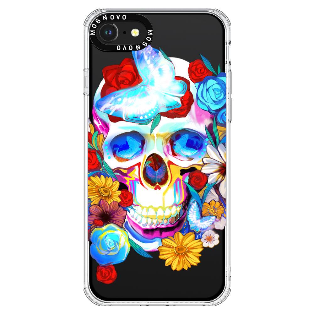 Neon Skull Phone Case - iPhone SE 2020 Case - MOSNOVO