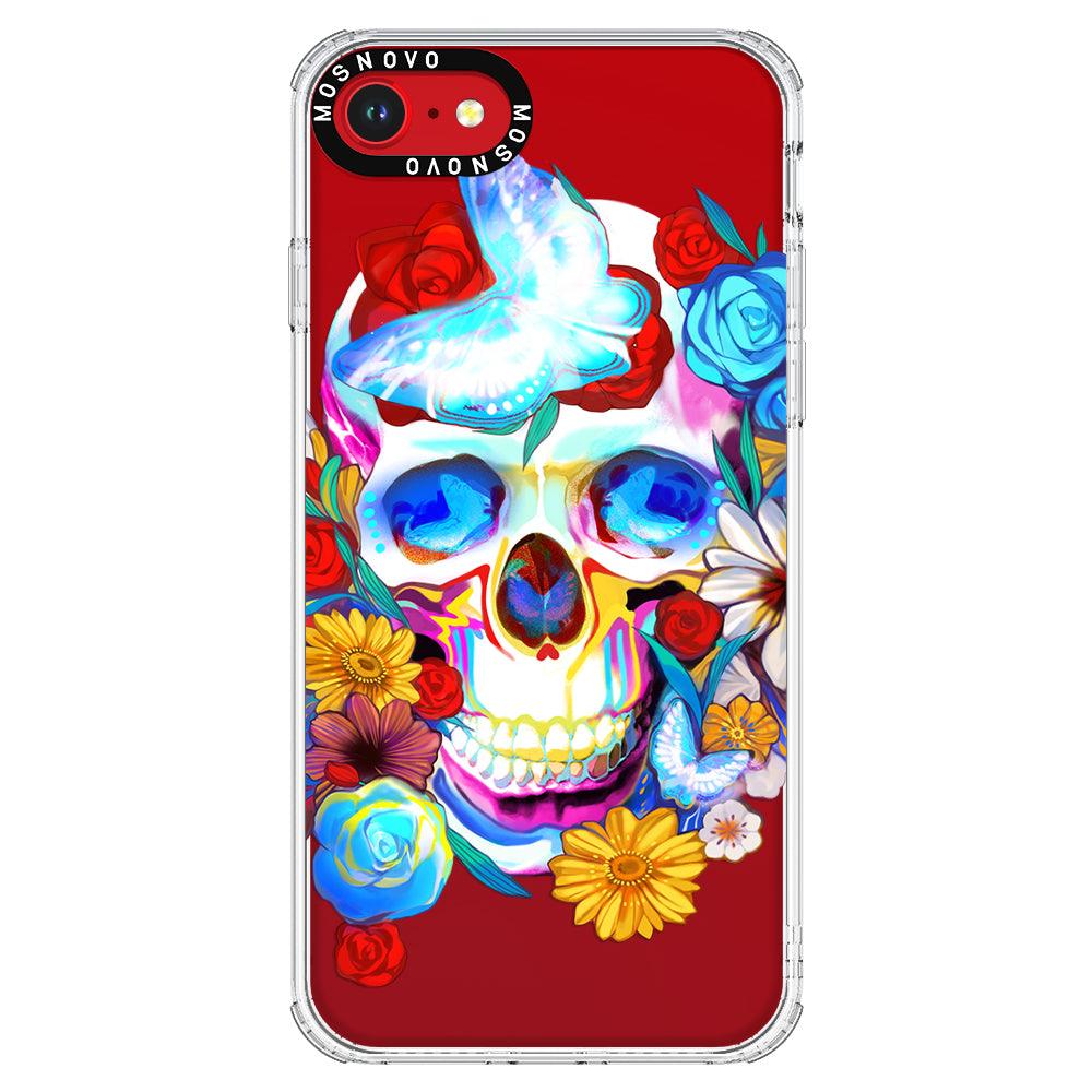 Neon Skull Phone Case - iPhone SE 2022 Case - MOSNOVO