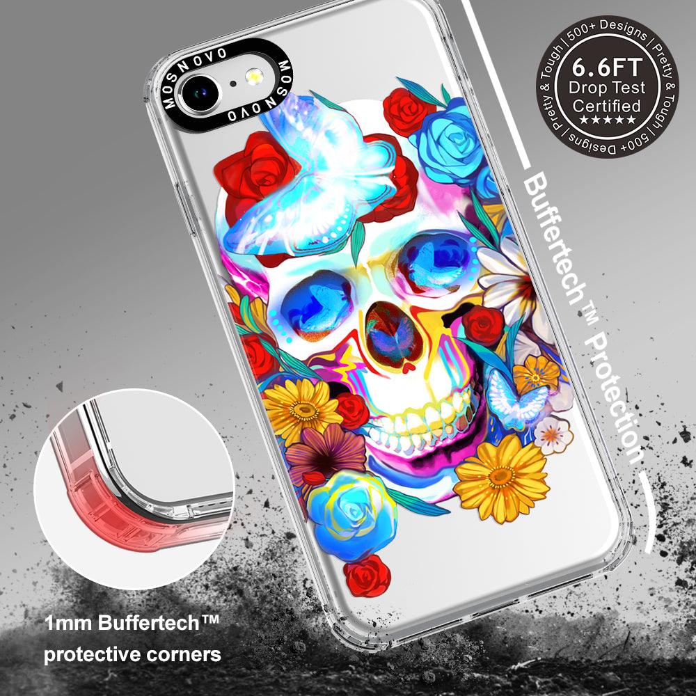 Neon Skull Phone Case - iPhone SE 2022 Case - MOSNOVO