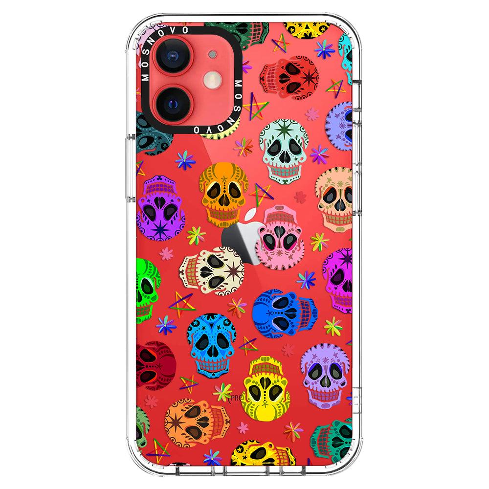Sugar Skull Phone Case - iPhone 12 Mini Case - MOSNOVO