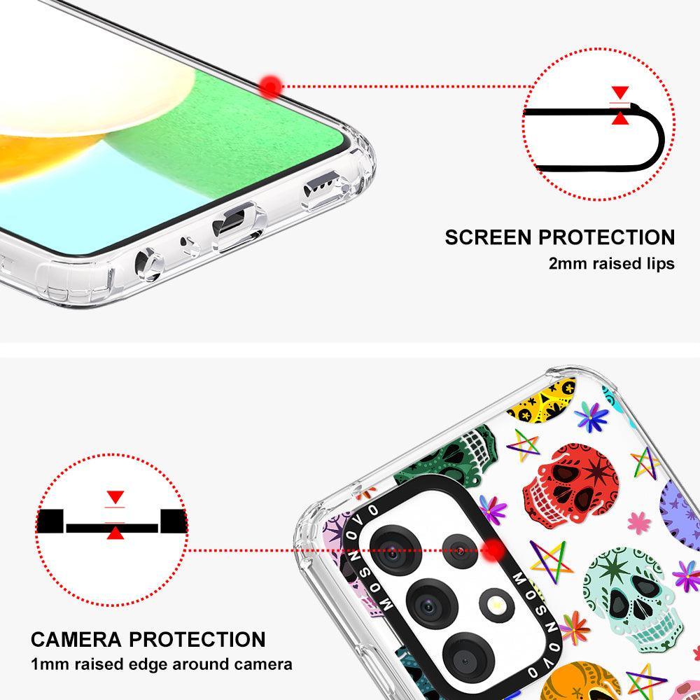 Sugar Skull Phone Case - Samsung Galaxy A52 & A52s Case - MOSNOVO