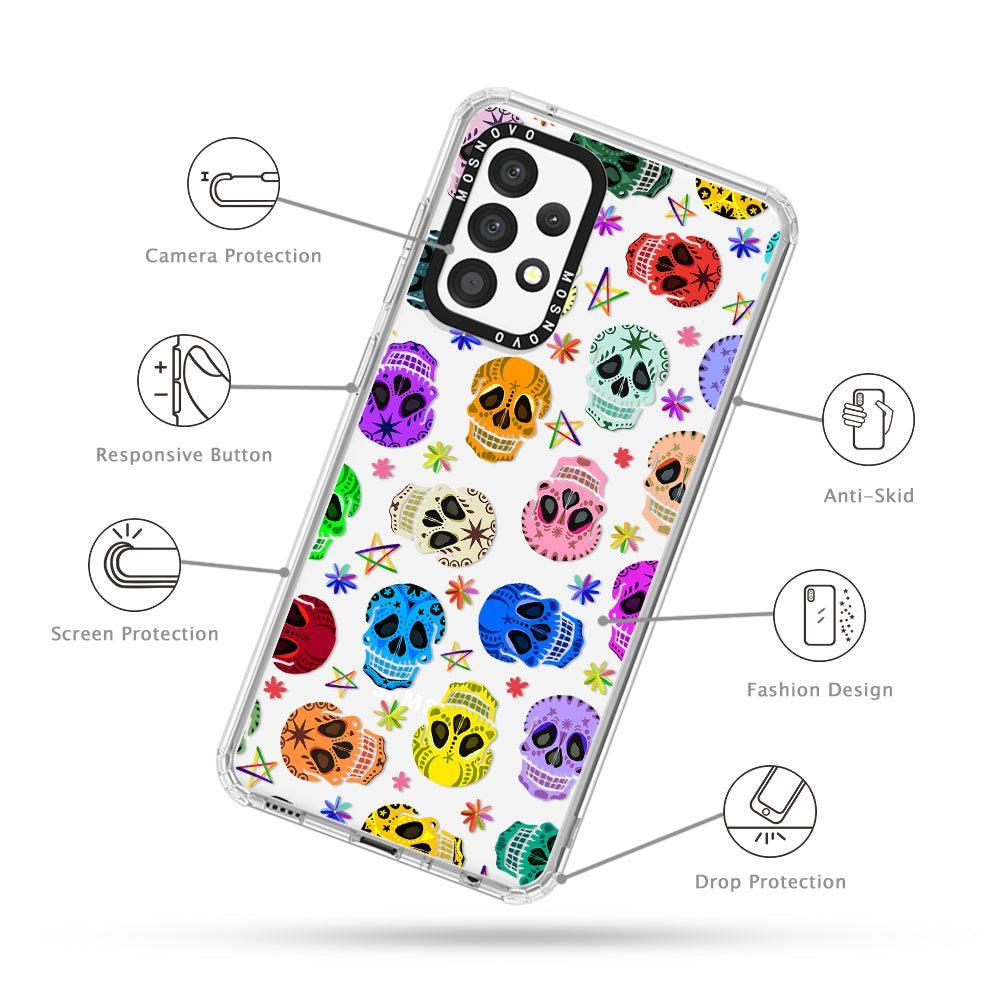 Sugar Skull Phone Case - Samsung Galaxy A52 & A52s Case - MOSNOVO