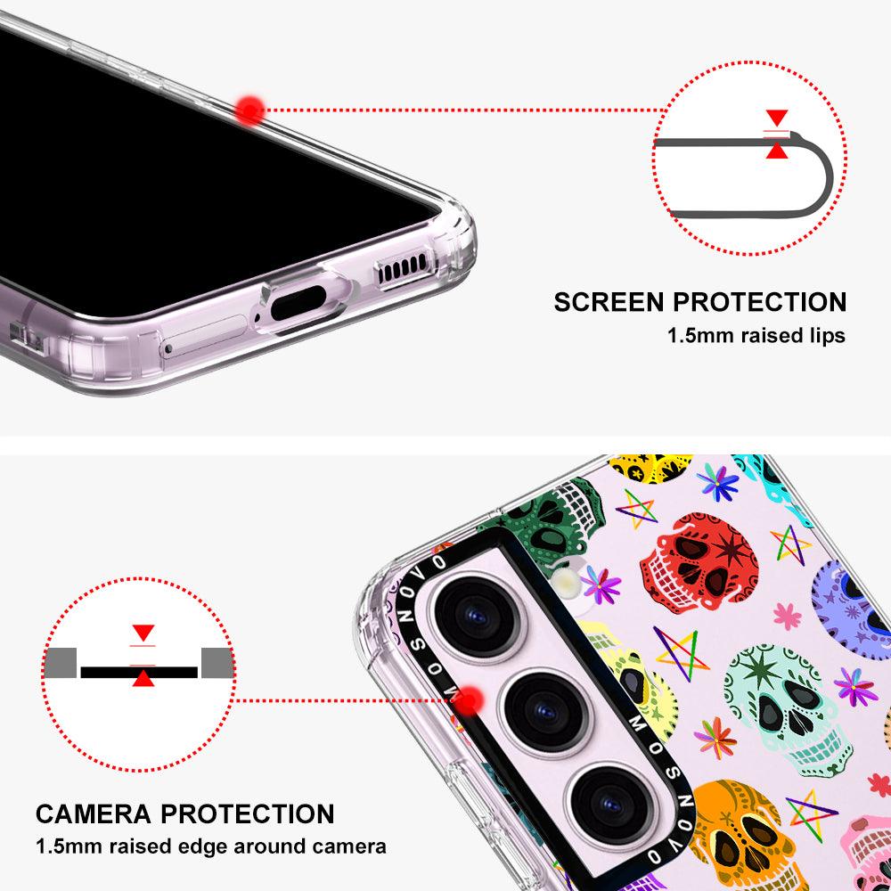 Sugar Skull Phone Case - Samsung Galaxy S23 Plus Case - MOSNOVO