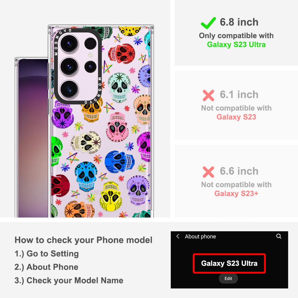 Sugar Skull Phone Case - Samsung Galaxy S23 Ultra Case - MOSNOVO