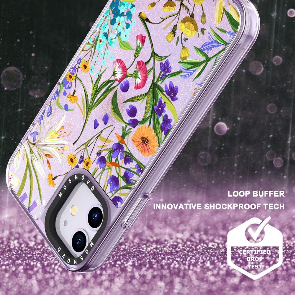 Summer Flower Holidays Glitter Phone Case - iPhone 11 Case - MOSNOVO