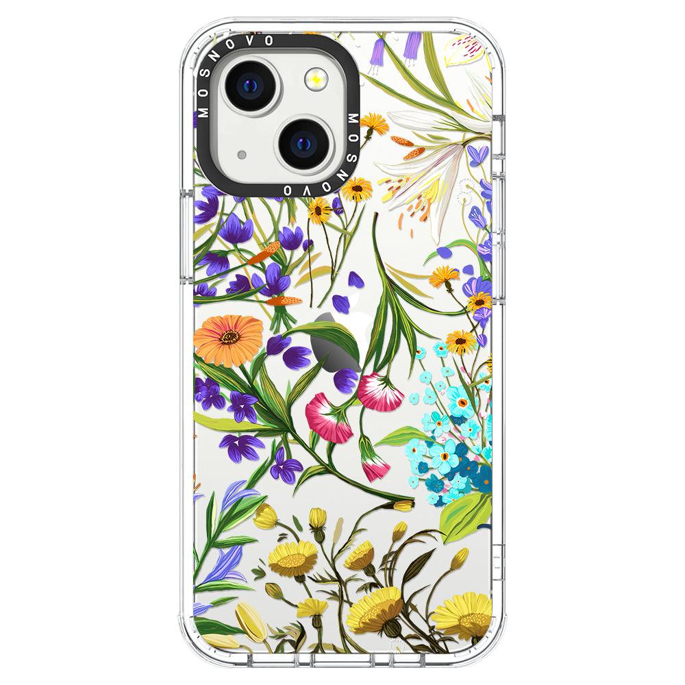 Summer Flower Holidays Phone Case - iPhone 13 Mini Case - MOSNOVO