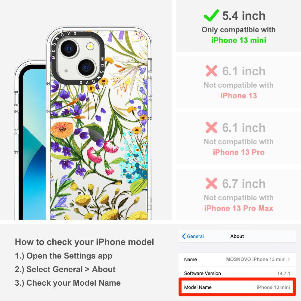 Summer Flower Holidays Phone Case - iPhone 13 Mini Case - MOSNOVO