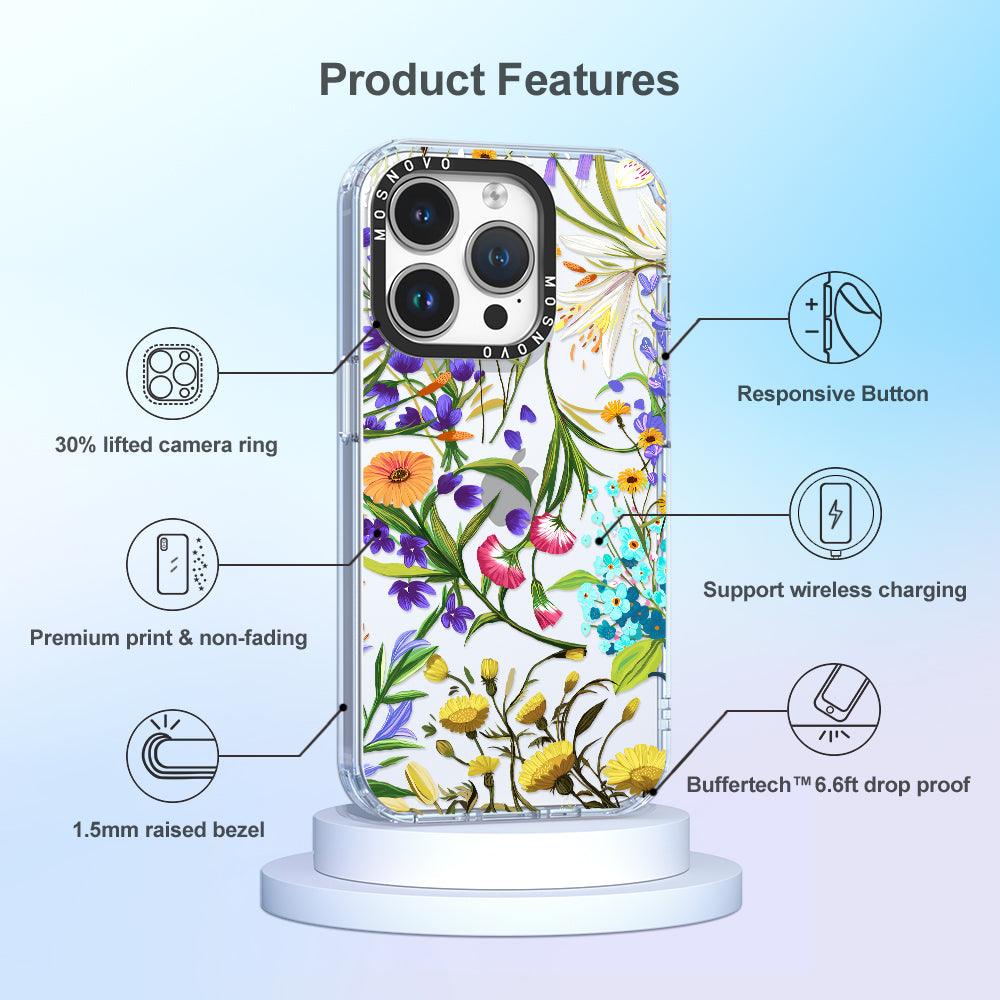 Summer Flower Holidays Phone Case - iPhone 14 Pro Case - MOSNOVO