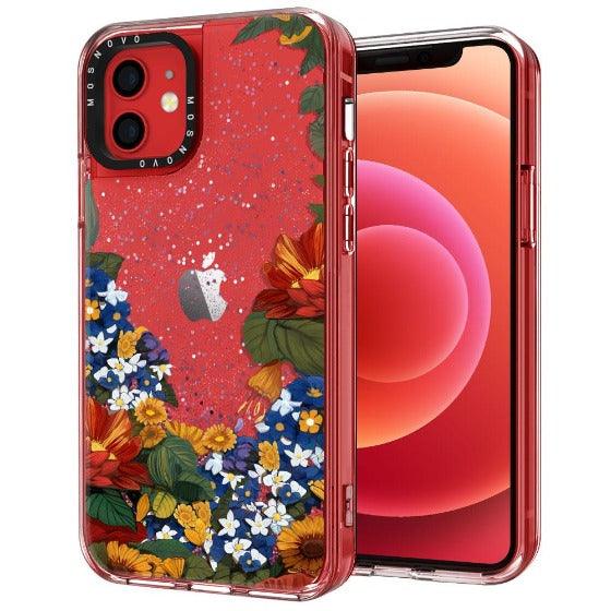 Summer Garden Glitter Phone Case - iPhone 12 Mini Case - MOSNOVO