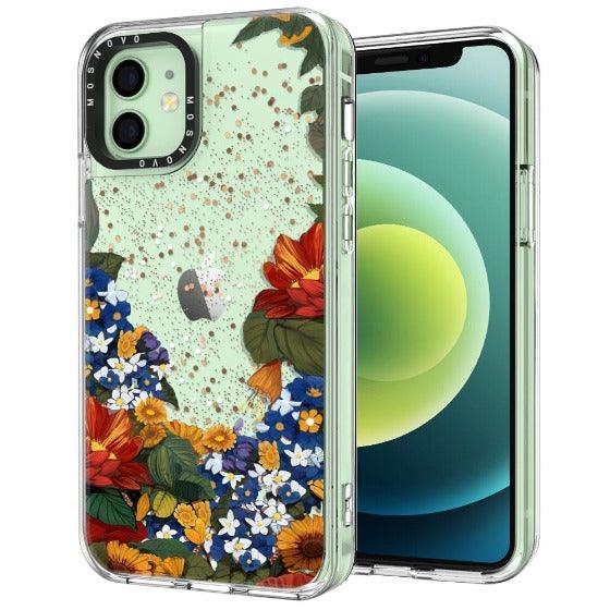 Summer Garden Glitter Phone Case - iPhone 12 Mini Case - MOSNOVO