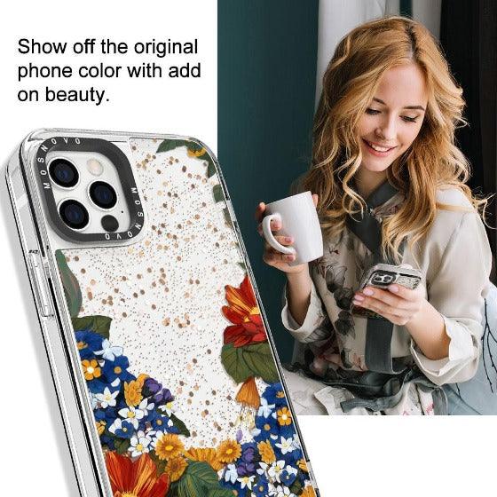 Summer Garden Glitter Phone Case - iPhone 12 Pro Max Case - MOSNOVO