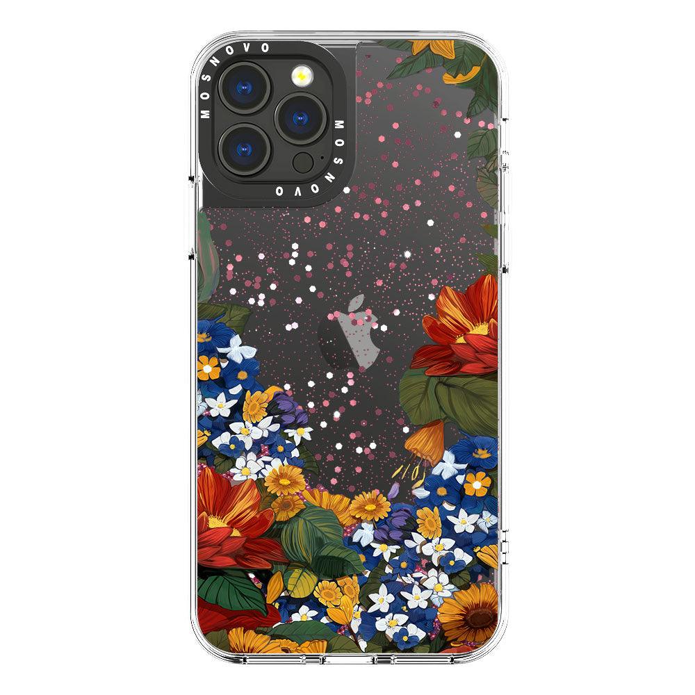 Summer Garden Glitter Phone Case - iPhone 13 Pro Max Case - MOSNOVO