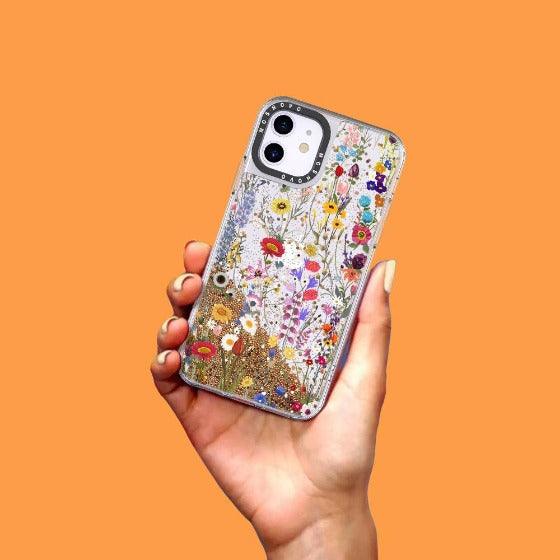 Summer Meadow Glitter Phone Case - iPhone 11 Case - MOSNOVO