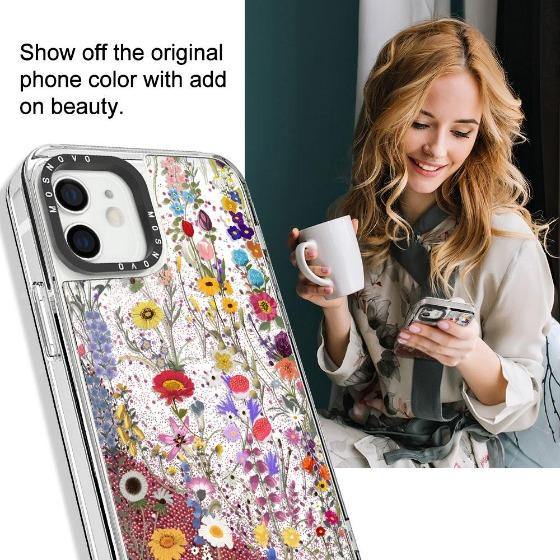 Summer Meadow Glitter Phone Case - iPhone 12 Case - MOSNOVO