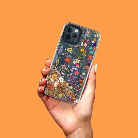 Summer Meadow Glitter Phone Case - iPhone 12 Pro Case - MOSNOVO