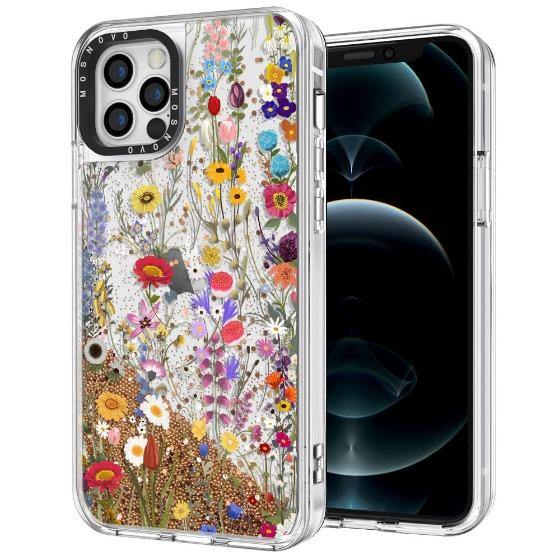 Summer Meadow Glitter Phone Case - iPhone 12 Pro Case - MOSNOVO