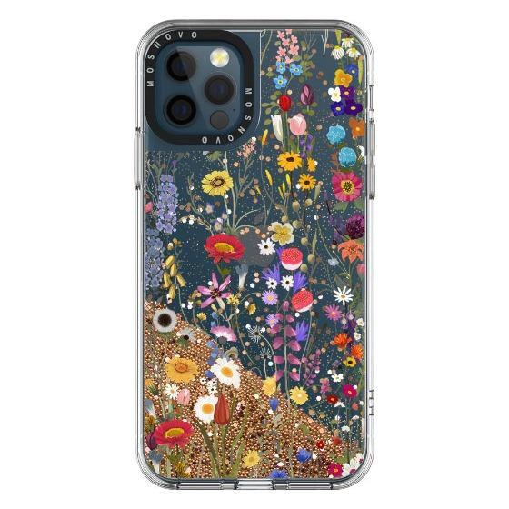 Summer Meadow Glitter Phone Case - iPhone 12 Pro Max Case - MOSNOVO