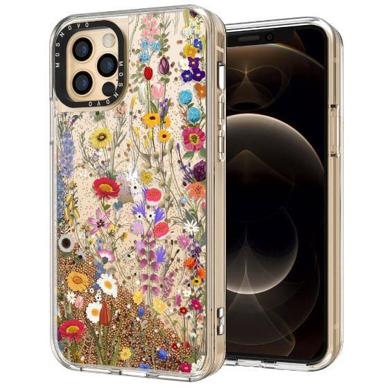 Summer Meadow Glitter Phone Case - iPhone 12 Pro Max Case - MOSNOVO