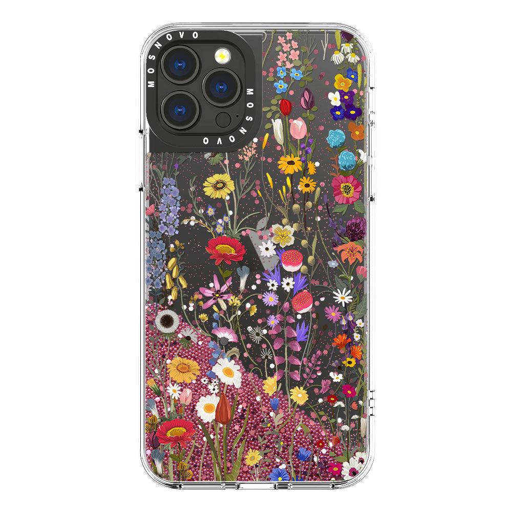 Summer Meadow Glitter Phone Case - iPhone 13 Pro Max Case - MOSNOVO