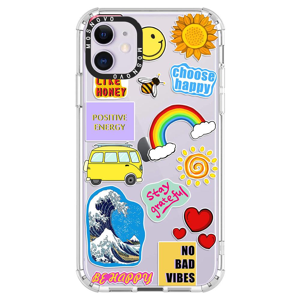 Happy Vibes Phone Case - iPhone 11 Case - MOSNOVO