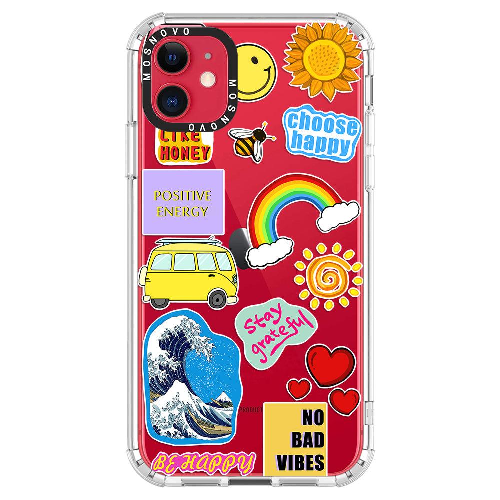 Happy Vibes Phone Case - iPhone 11 Case - MOSNOVO