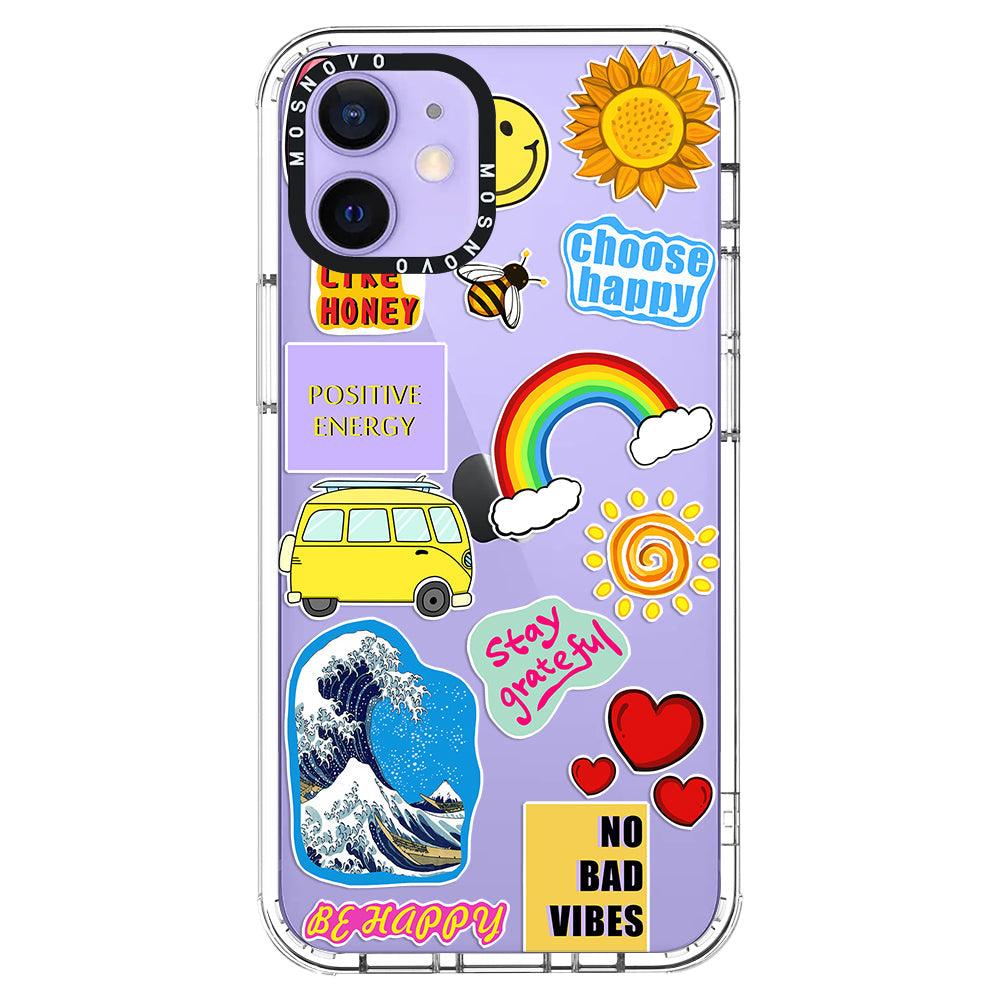 Happy Vibes Phone Case - iPhone 12 Case - MOSNOVO