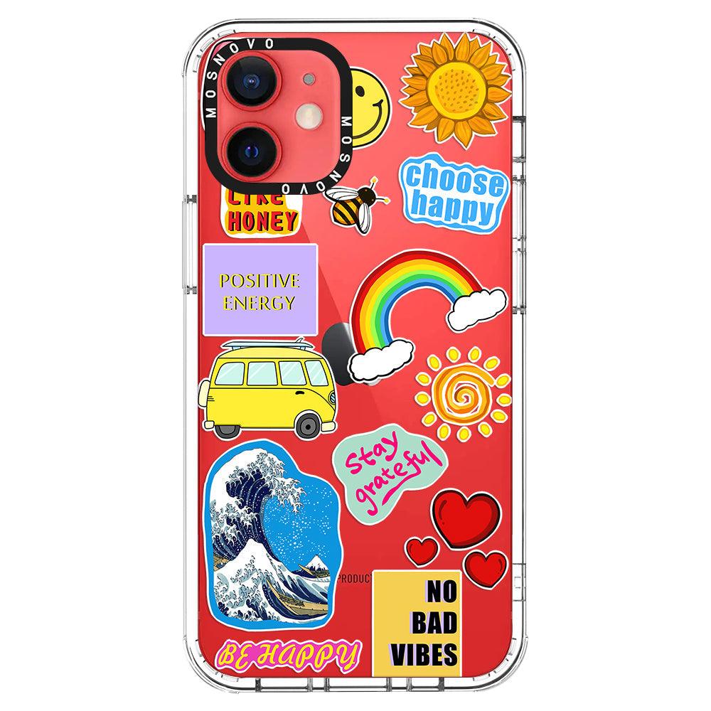 Happy Vibes Phone Case - iPhone 12 Case - MOSNOVO