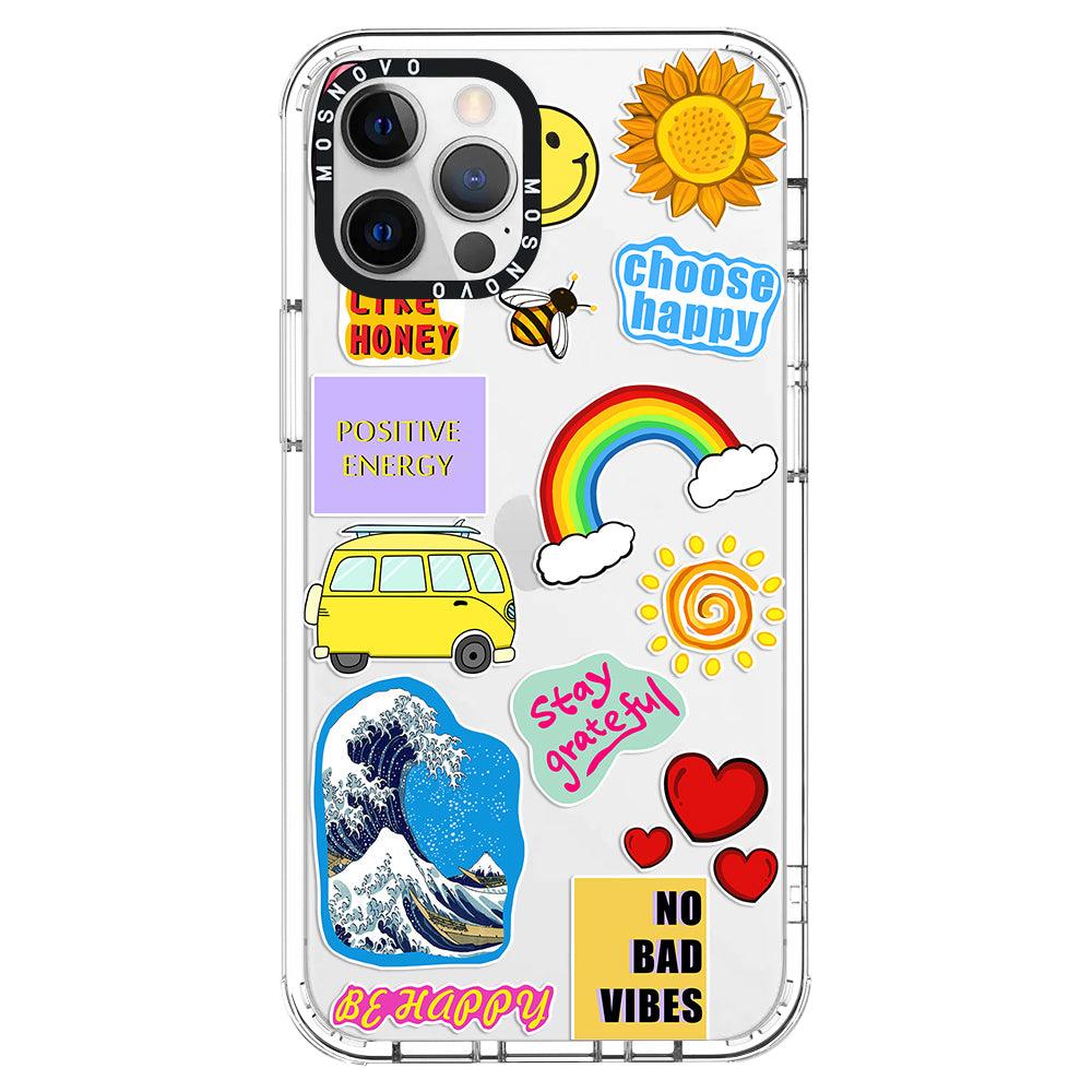 Happy Vibes Phone Case - iPhone 12 Pro Case - MOSNOVO