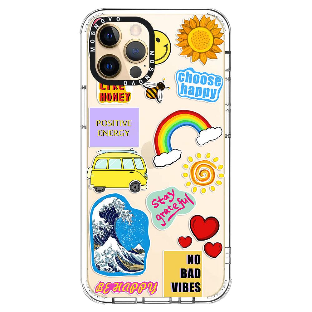 Happy Vibes Phone Case - iPhone 12 Pro Case - MOSNOVO