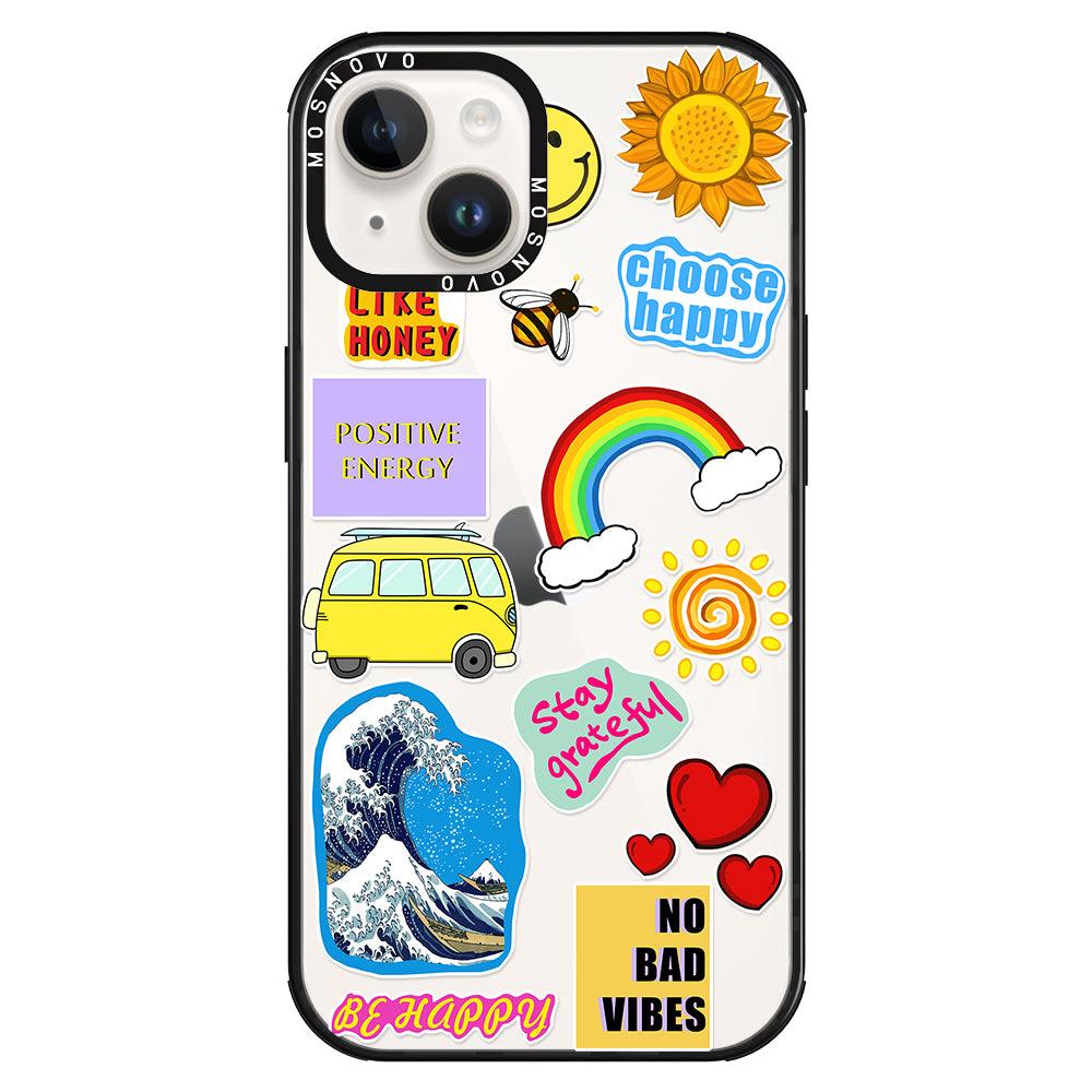 Happy Vibes Phone Case - iPhone 14 Plus Case - MOSNOVO