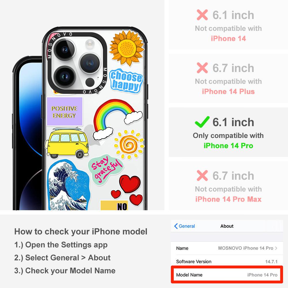 Happy Vibes Phone Case - iPhone 14 Pro Case - MOSNOVO
