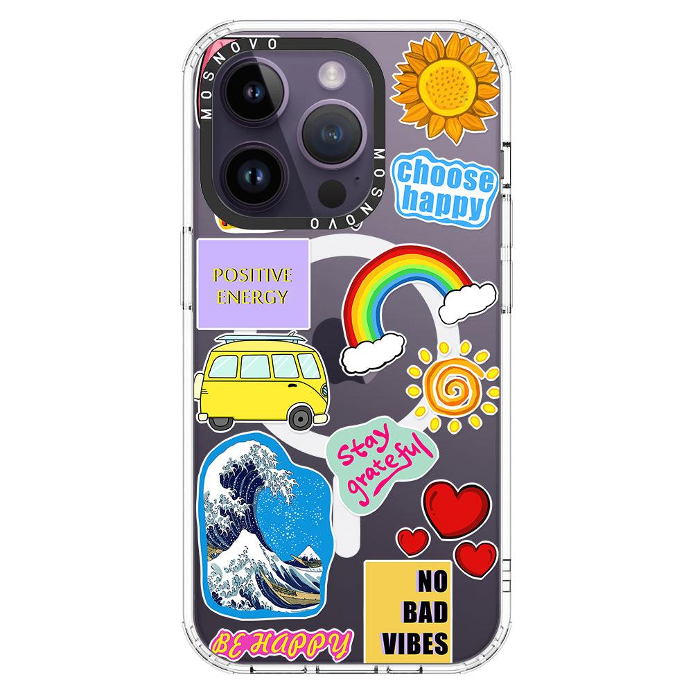Happy Vibes Phone Case - iPhone 14 Pro Case - MOSNOVO