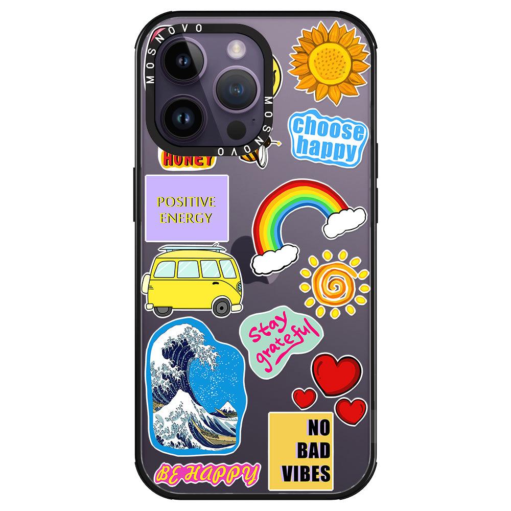 Happy Vibes Phone Case - iPhone 14 Pro Max Case - MOSNOVO