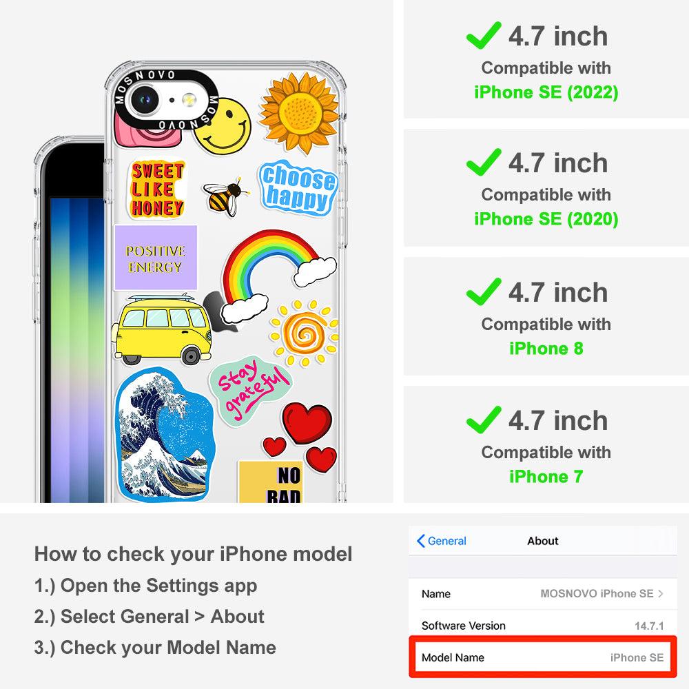 Happy Vibes Phone Case - iPhone SE 2020 Case - MOSNOVO