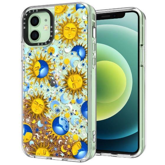 Sun and Moon Glitter Phone Case - iPhone 12 Case - MOSNOVO