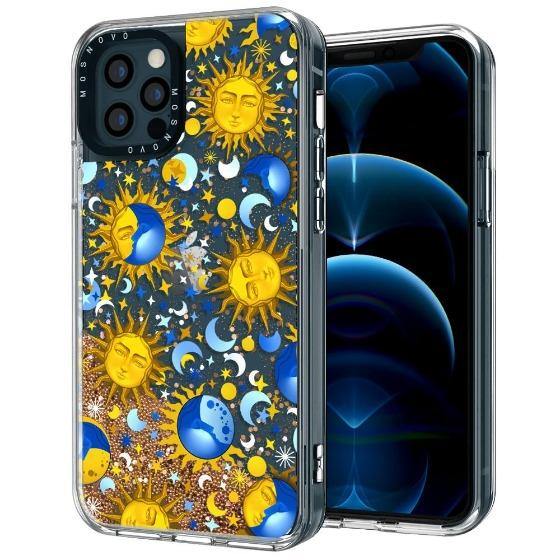 Sun and Moon Glitter Phone Case - iPhone 12 Pro Case - MOSNOVO