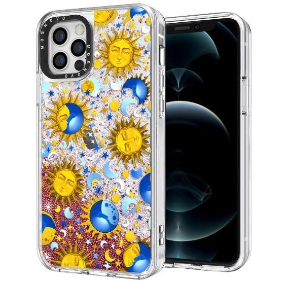 Sun and Moon Glitter Phone Case - iPhone 12 Pro Max Case - MOSNOVO