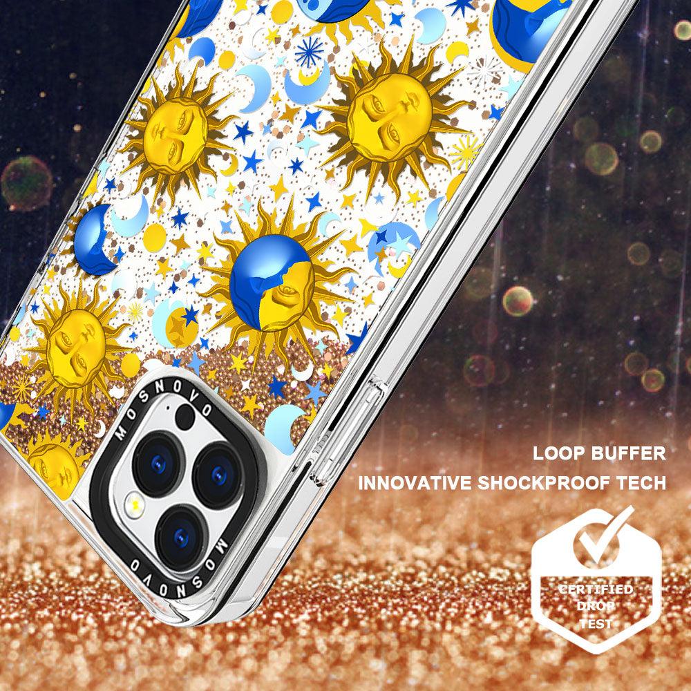 Sun and Moon Glitter Phone Case - iPhone 13 Pro Max Case - MOSNOVO