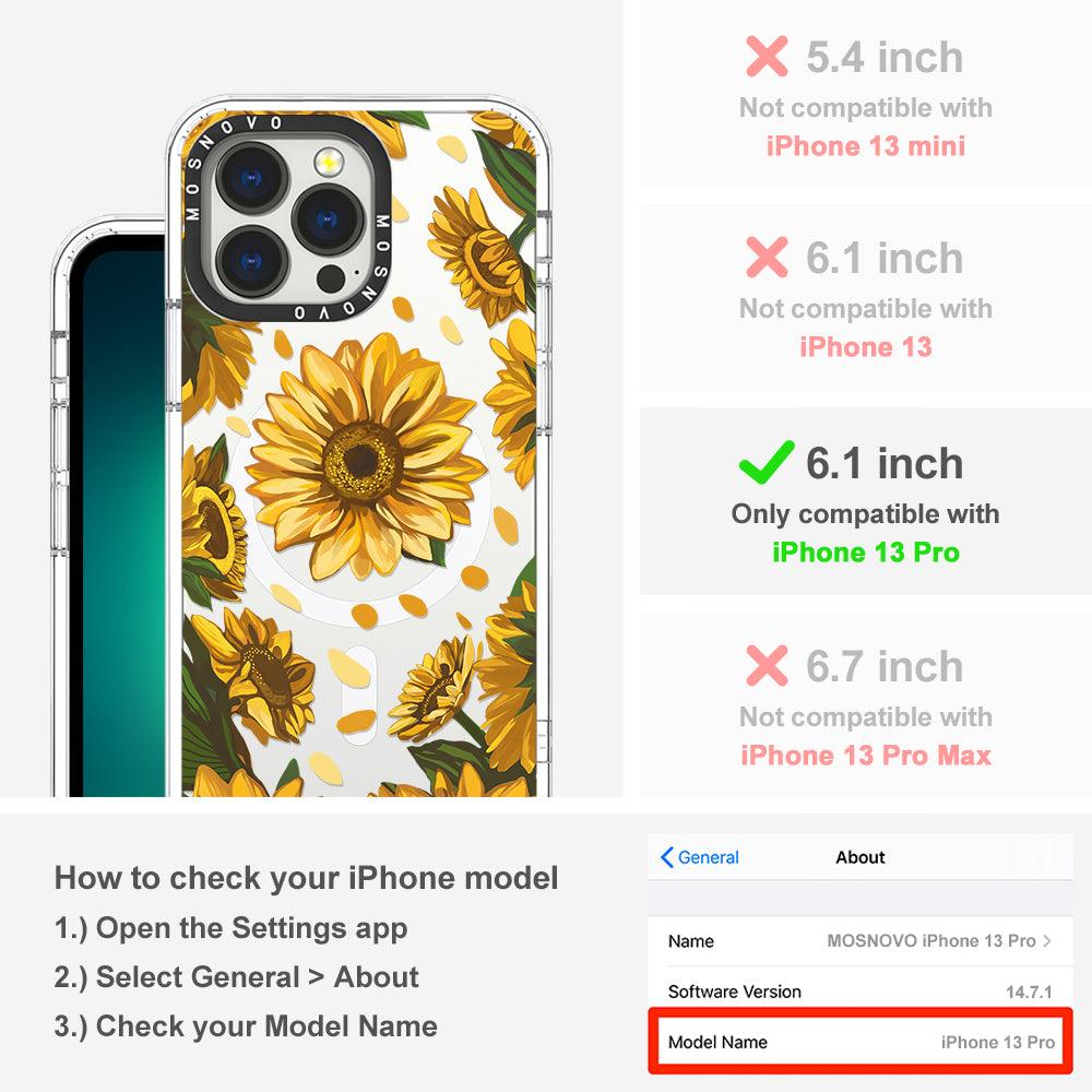 Sunflower Garden Phone Case - iPhone 13 Pro Case - MOSNOVO